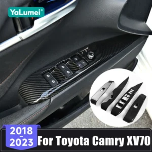 for toyota camry xv70 70 2018 2019 2020 2021 2022 2023 car door armrest window switch glass lift buttons trim cover sticker