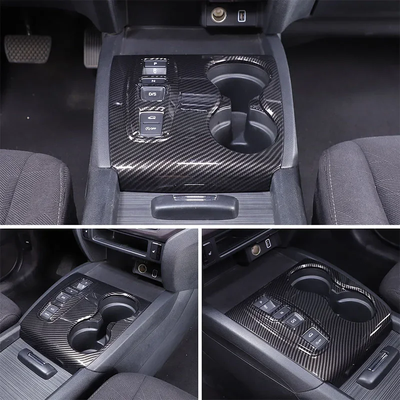 for honda pilot ridgeline passport 2016 22 abs carbon fiber car central control gear water cup panel cover trim car for honda pilot ridgeline passport 2016 22 abs carbon fiber car central control gear water cup panel cover trim car
