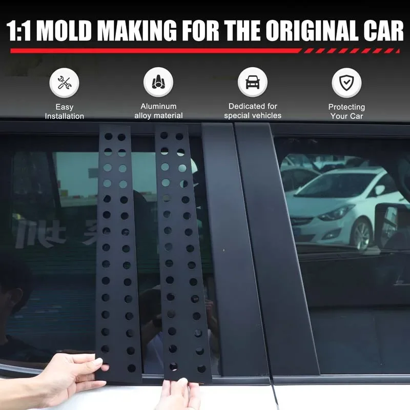 aluminum alloy for toyota land cruiser prado 250 lc250 2024+ car mid column rear window honeycomb board sticker car aluminum alloy for toyota land cruiser prado 250 lc250 2024+ car mid column rear window honeycomb board sticker car