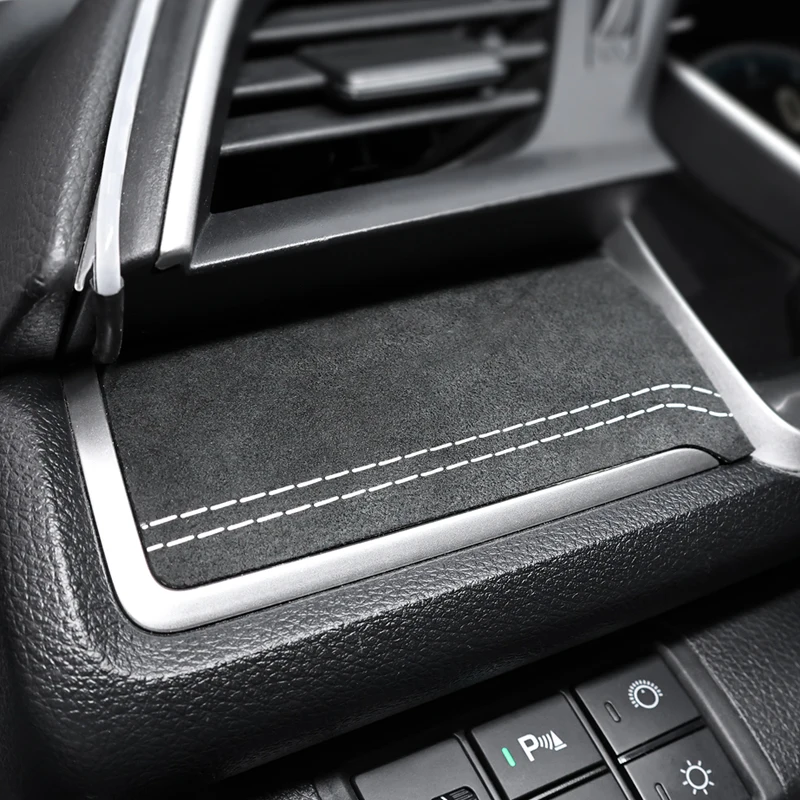 for honda civic 10th gen 2016 2021 made of suede dashboard panel instrument cover trim sticker car interior tuning for honda civic 10th gen 2016 2021 made of suede dashboard panel instrument cover trim sticker car interior tuning