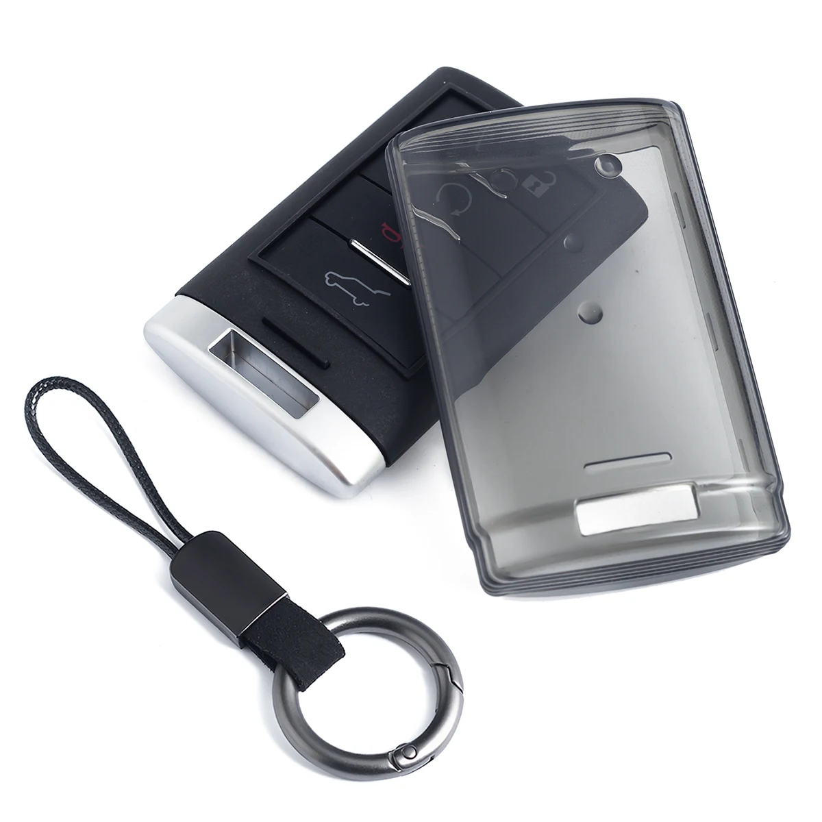 slim car key fob case cover keychain for cadillac escalade cts srx xts ats dts sts chevrolet corvette black transparent slim car key fob case cover keychain for cadillac escalade cts srx xts ats dts sts chevrolet corvette black transparent