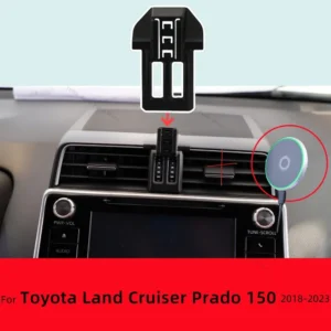 magnetic car phone holder for toyota land cruiser prado 150 2018 2023 wireless charging special fixed bracket base magsafe mount