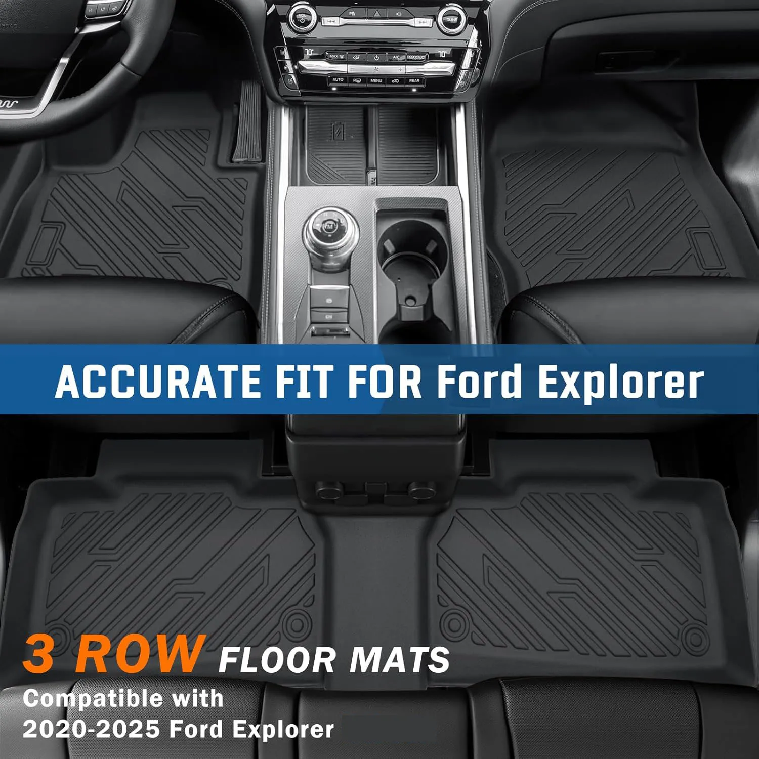 for ford explorer 2020 2025 tpe floor mats & trunk mat, all weather boot liners backrest mats tpe heavy duty pad for ford explorer 2020 2025 tpe floor mats & trunk mat, all weather boot liners backrest mats tpe heavy duty pad