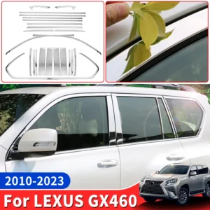 for toyota lexus gx460 460 gx 2010 2023 2022 stainless steel window trim kit anti rust waterproof exterior styling accessories