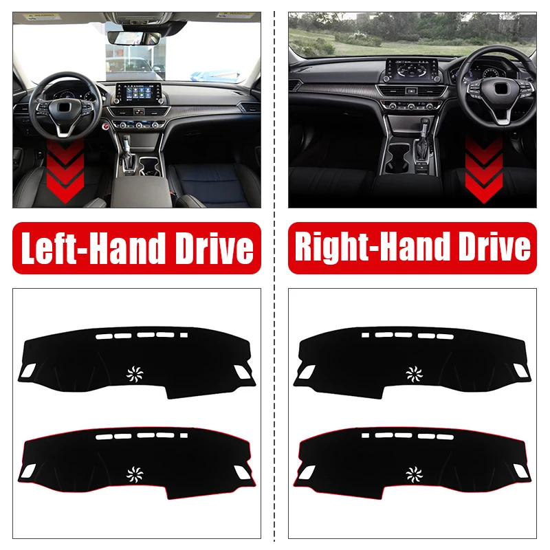 for honda accord 10th 2018 2019 2020 2021 2022 car dashboard mat sun shade instrument desk non slip cover for honda accord 10th 2018 2019 2020 2021 2022 car dashboard mat sun shade instrument desk non slip cover