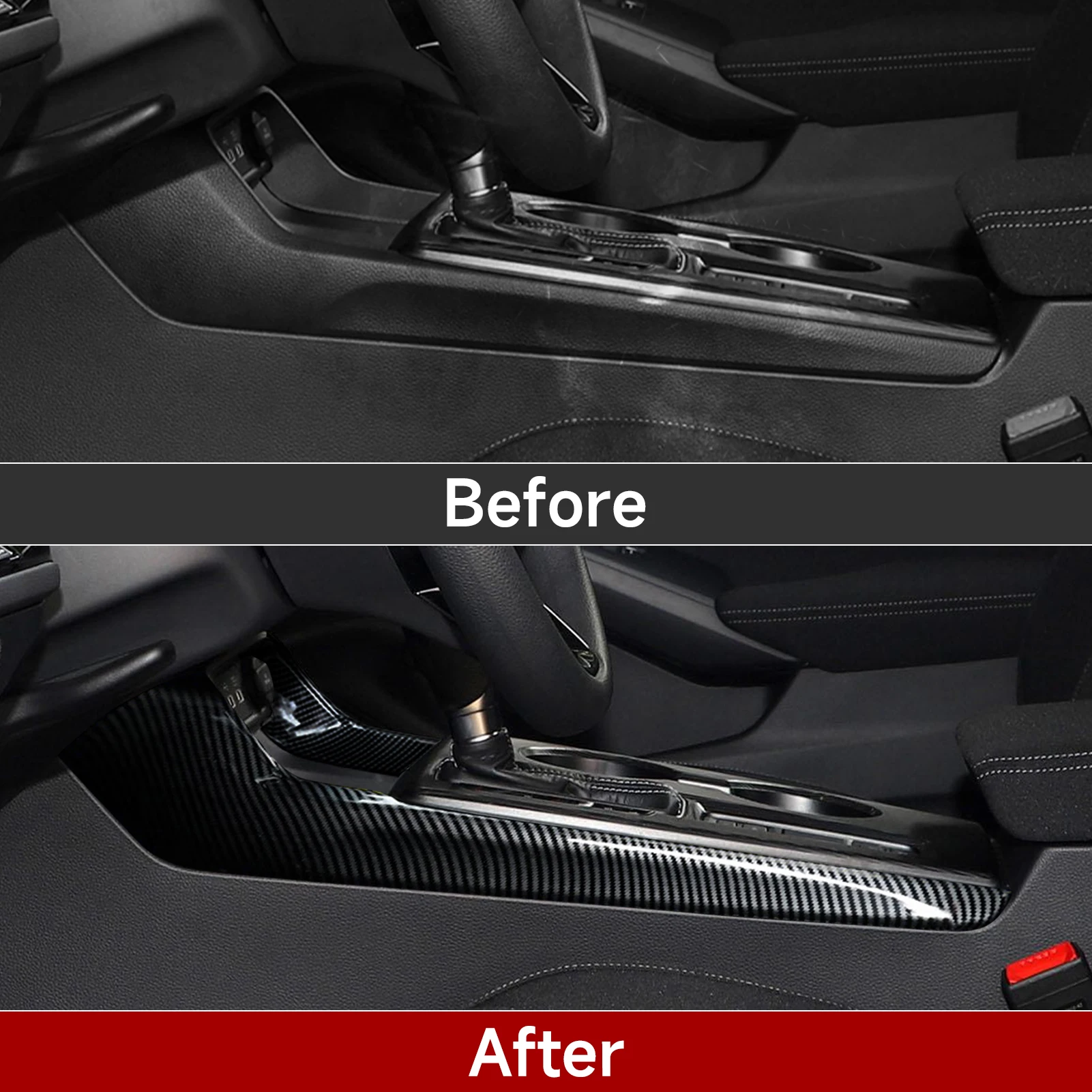 for honda civic 11th gen (2022 2026) car center console side decorative strips cover panel, carbon fiber abs interior sticker for honda civic 11th gen (2022 2026) car center console side decorative strips cover panel, carbon fiber abs interior sticker