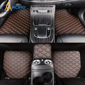 universal 5pcs car floor mats pu leather waterproof dust proof auto foot pad protector pads fashion car foot pad