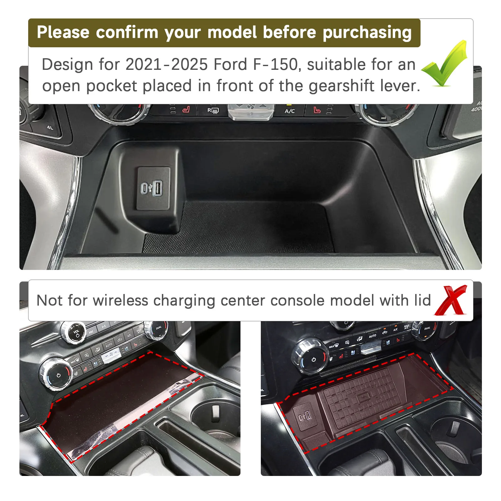 center console secret compartment cover for ford f150 2022 2025 interior hidden panel secret pocket lid usb hole storage tray center console secret compartment cover for ford f150 2022 2025 interior hidden panel secret pocket lid usb hole storage tray