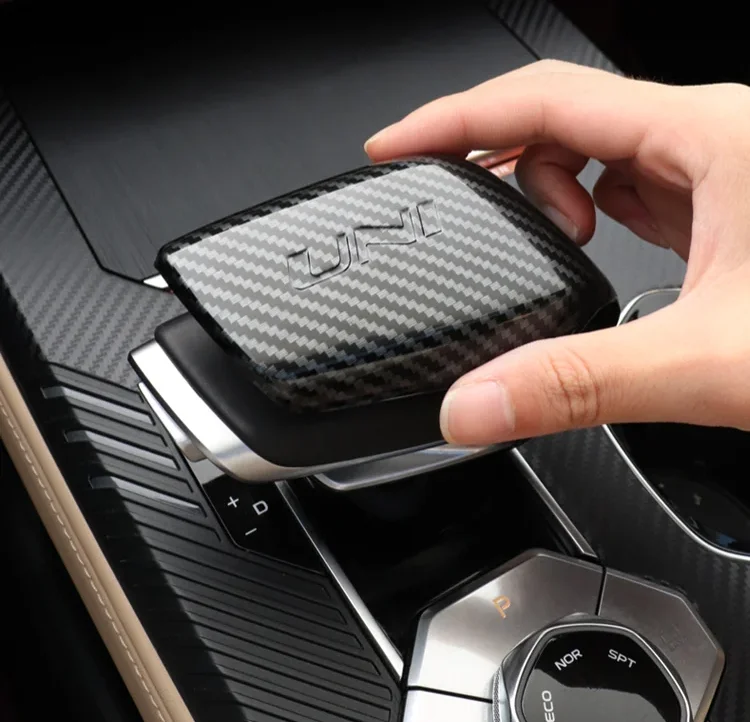 carbon fiber car gear shift knob post lever cover trims for changan uni k unik 2021 2022 2023 2024 accessories interior styling carbon fiber car gear shift knob post lever cover trims for changan uni k unik 2021 2022 2023 2024 accessories interior styling