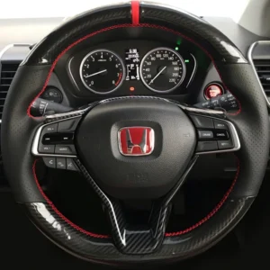 custom car steering wheel braid cover 100% fit for honda accord 10 2018 2019 inspire 2018 2019 insight 2018 2019 car accessories