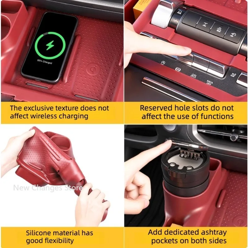 for great wall tank 300 2025 central control wireless charging silicone pad dustproof anti slip mat center console storage box for great wall tank 300 2025 central control wireless charging silicone pad dustproof anti slip mat center console storage box