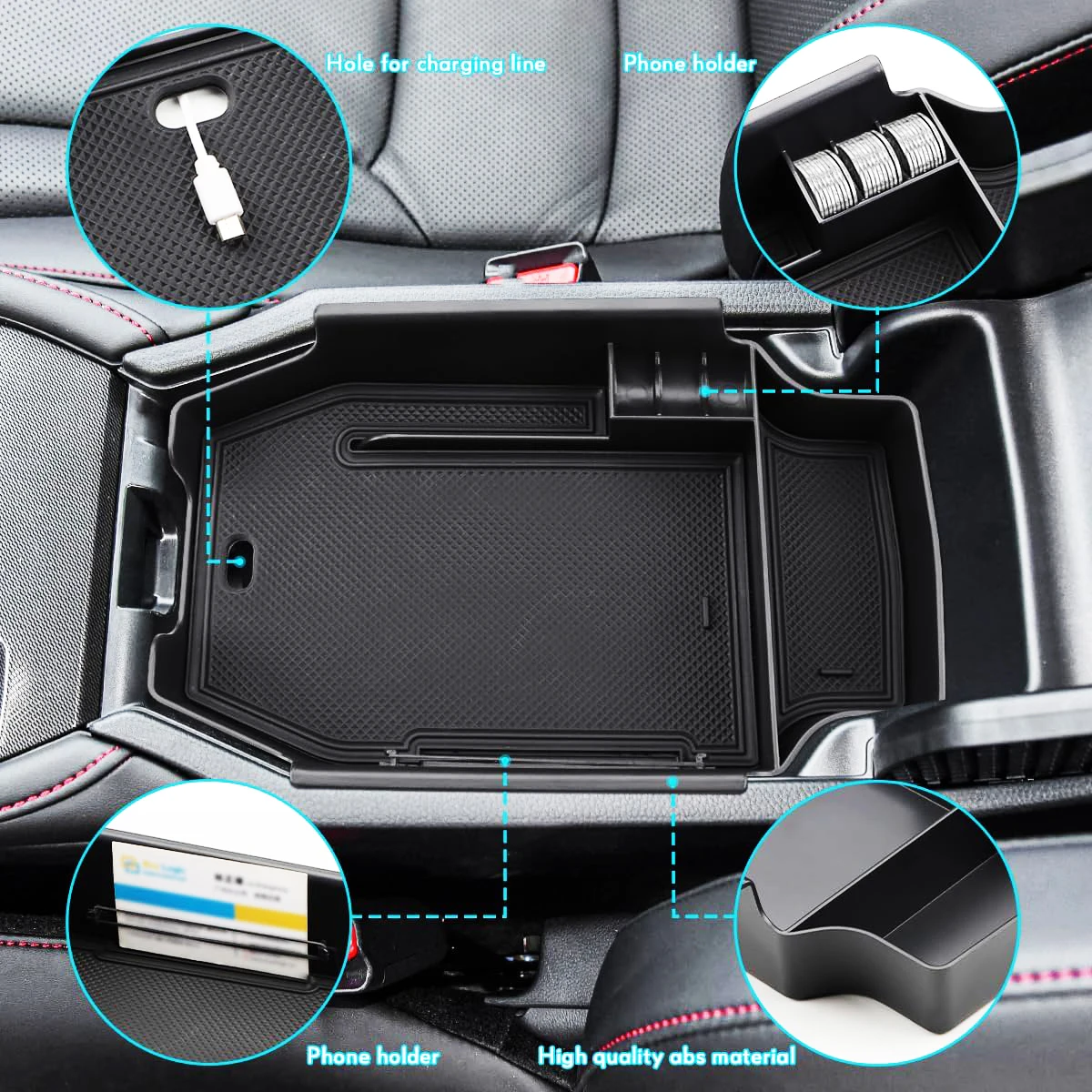 car center console organizer tray for honda accord 2023 armrest console insert storage box car interior car center console organizer tray for honda accord 2023 armrest console insert storage box car interior