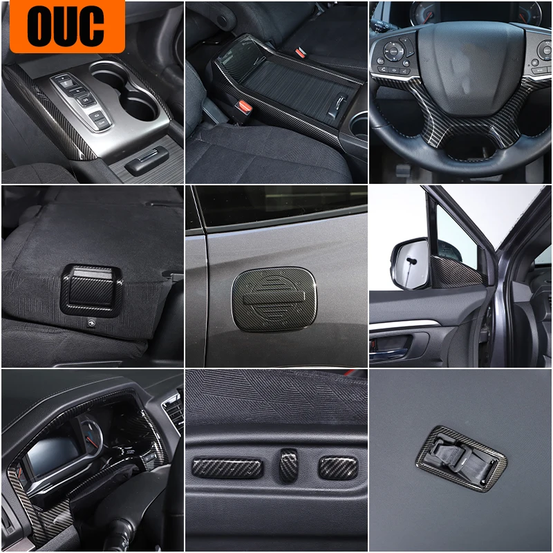 for honda pilot 2015 2022 abs carbon fiber interior kit car dashboard console gear shift panel decoration cover trim stickers for honda pilot 2015 2022 abs carbon fiber interior kit car dashboard console gear shift panel decoration cover trim stickers