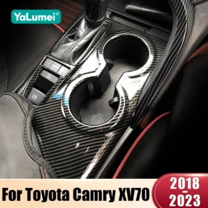for toyota camry 70 xv70 2018 2019 2020 2021 2022 2023 hybrid accessories car central console gear shift knob panel cover trim
