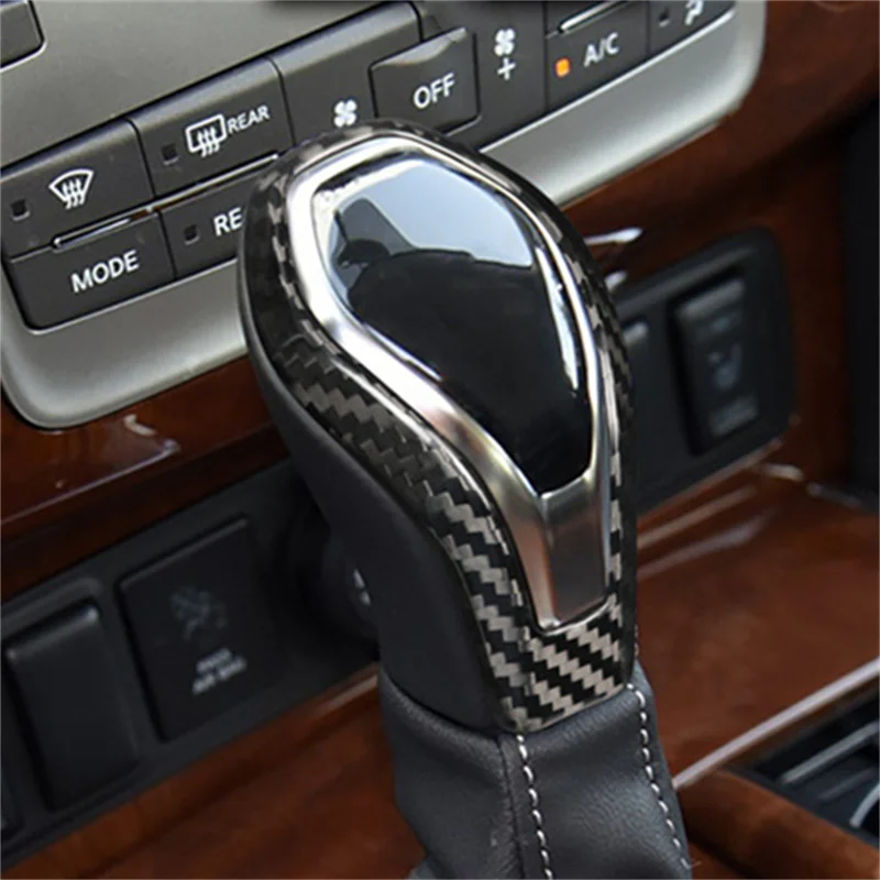 car gear shift knob shifter cover for infiniti q50 q60 qx60 qx80 2018 2022 accessories interior hard real carbon fiber sticker car gear shift knob shifter cover for infiniti q50 q60 qx60 qx80 2018 2022 accessories interior hard real carbon fiber sticker