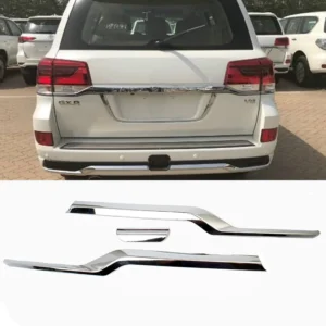 back bumper trim garnish molding for toyota land cruiser 200 2016 2020 chrome rear trunk tail gate door cover molding strip trim