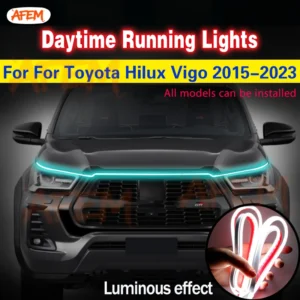 1pcs for toyota hilux vigo 2015 2023 universal auto led drl daytime running light daylight waterproof flexible ambient lights