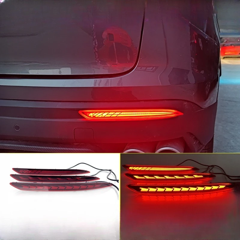 for geely coolray proton x50 2018 2024 led rear bumper reflector light with dynamic flowing turn signal brake and rear fog lamp for geely coolray proton x50 2018 2024 led rear bumper reflector light with dynamic flowing turn signal brake and rear fog lamp