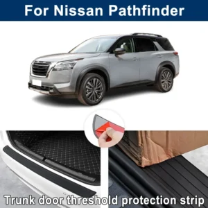 car trunk sill anti scratch guard strip for nissan pathfinder rear bumper rubber protector decorative cover sticker