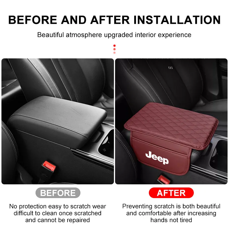 1pcs leather car armrest mat tissue boxes height pad armrest box for jeep wrangler grand cherokee renegade tyre stem air caps 1pcs leather car armrest mat tissue boxes height pad armrest box for jeep wrangler grand cherokee renegade tyre stem air caps