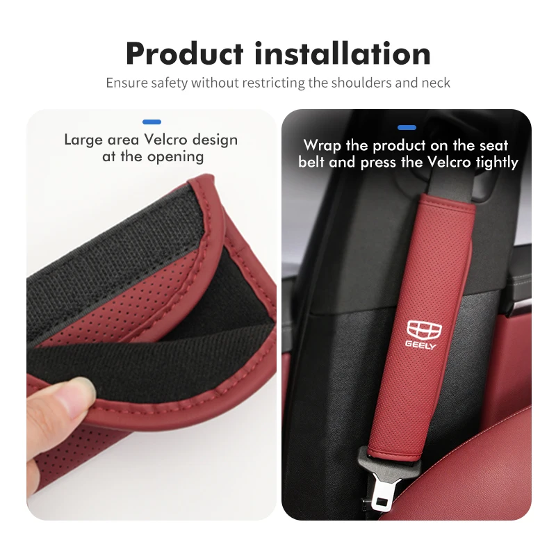 breathable car seat belt shoulder cover strap protection pad for geely monjaro atlas tugella geometry c coolray emgrand ec breathable car seat belt shoulder cover strap protection pad for geely monjaro atlas tugella geometry c coolray emgrand ec