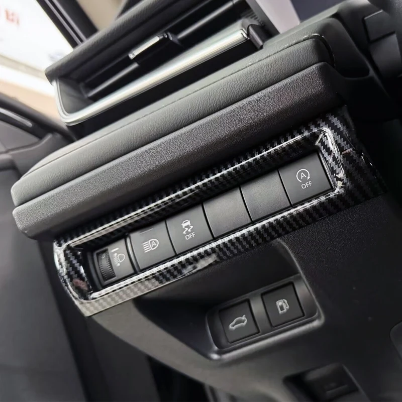 for toyota camry 9th 2024 2025 lhd abs carbon fiber car headlight adjustment switch control button cover trim accessories for toyota camry 9th 2024 2025 lhd abs carbon fiber car headlight adjustment switch control button cover trim accessories