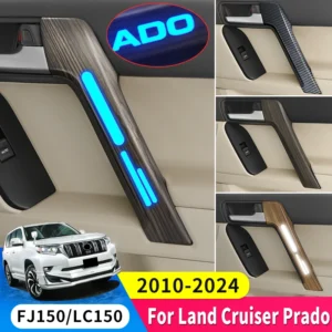for 2010 2024 toyota land cruiser prado 150 lc150 fj150 interior modification accessories handle armrest wood grain cover