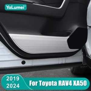 car door anti kick protection cover for toyota rav4 xa50 2019 2020 2021 2022 2023 2024 rav 4 hybrid stainless steel accessories