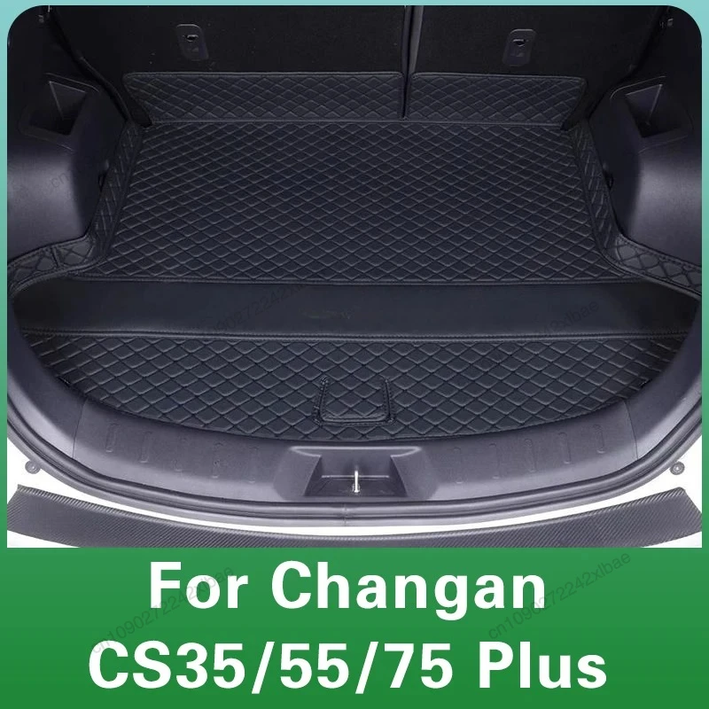 for changan cs55 cs35 cs75 plus 2025 custom car trunk mats leather waterproof cargo liner auto interior decoration for changan cs55 cs35 cs75 plus 2025 custom car trunk mats leather waterproof cargo liner auto interior decoration