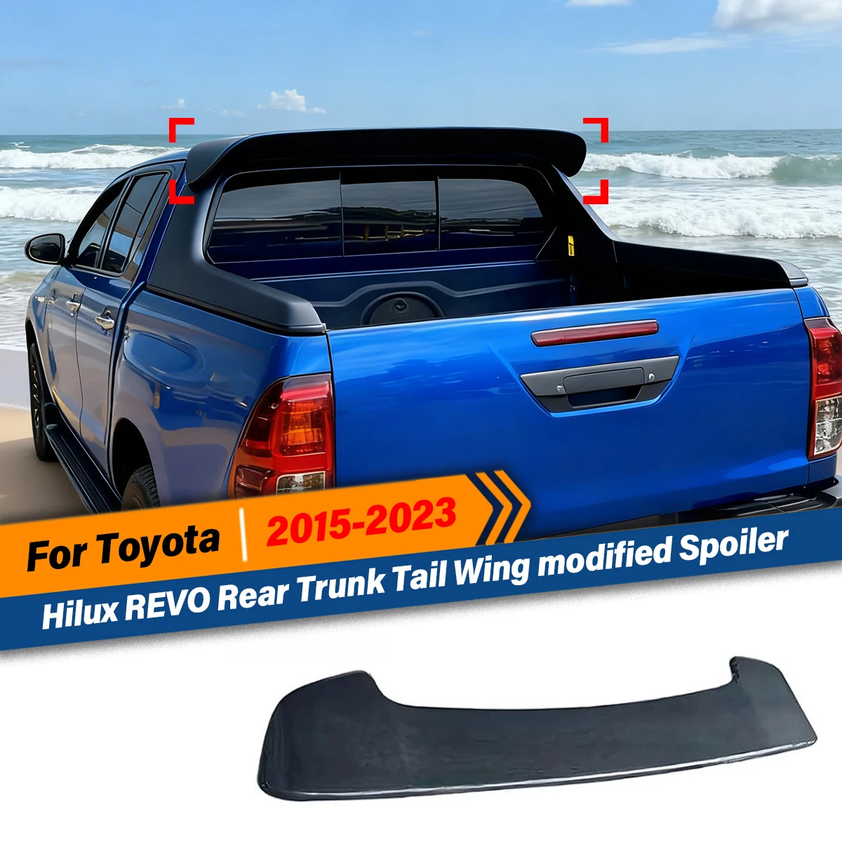for toyota hilux revo 015 2016 2017 2018 2019 2020 2021 2022 2023 rear trunk tail wing modified spoiler decoration accessories for toyota hilux revo 015 2016 2017 2018 2019 2020 2021 2022 2023 rear trunk tail wing modified spoiler decoration accessories