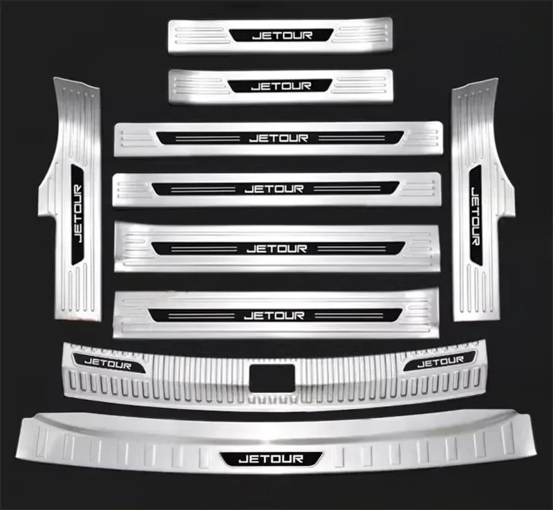 for chery jetour dashing 2022 2025 stainless steel car welcome pedal trunk threshold guard plate protection car accessories for chery jetour dashing 2022 2025 stainless steel car welcome pedal trunk threshold guard plate protection car accessories