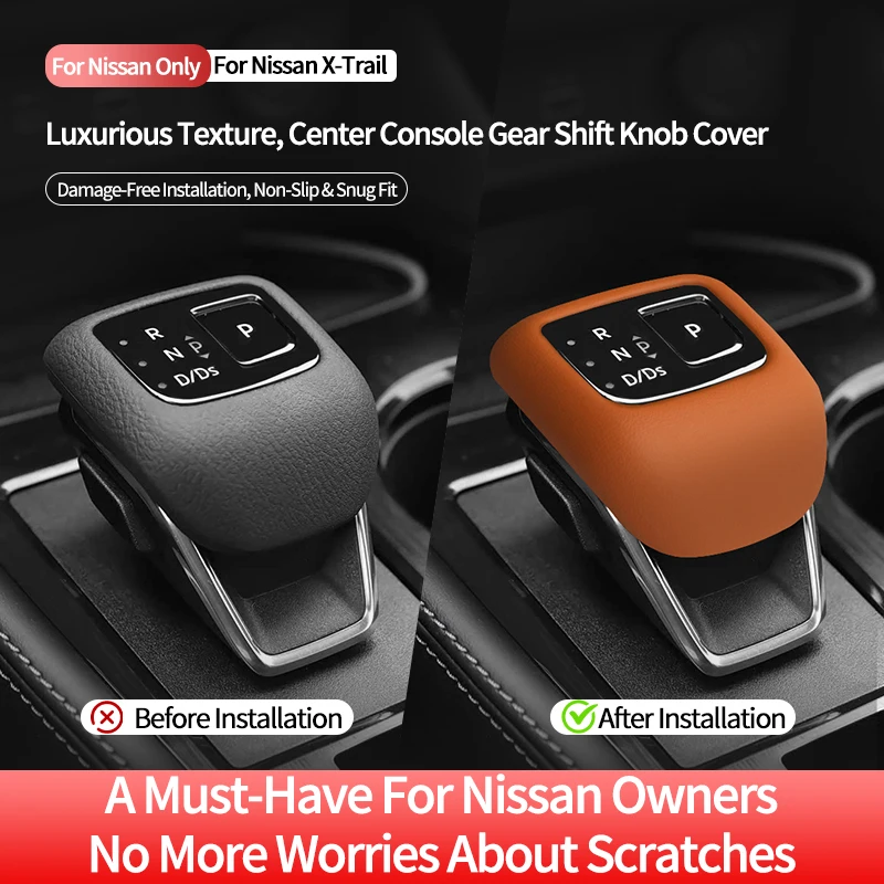 for nissan x trail pathfinder (2021 2023) original leather gear shift knob cover lever shifter boot anti scratch car for nissan x trail pathfinder (2021 2023) original leather gear shift knob cover lever shifter boot anti scratch car