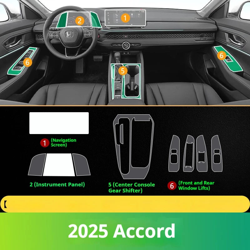 for honda accord 2025 dashboard & screen protection, tpu film kit compatible with idd hybrid model, interior upgrade for honda accord 2025 dashboard & screen protection, tpu film kit compatible with idd hybrid model, interior upgrade