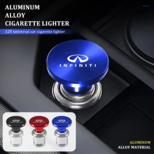 aluminum car cigarette lighter plug waterproof socket button cap for infiniti q70l qx50 q50 qx30 qx60 qx80 q60 q30 qx70 q70 g37