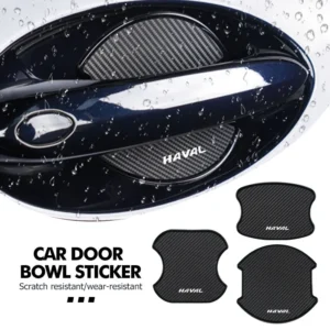 for haval 4pcs car doorknob frame decoration cover trim anti scratch protective stickers h6 jolion h9 f7x dargo h1 h2s m6 h3 h4
