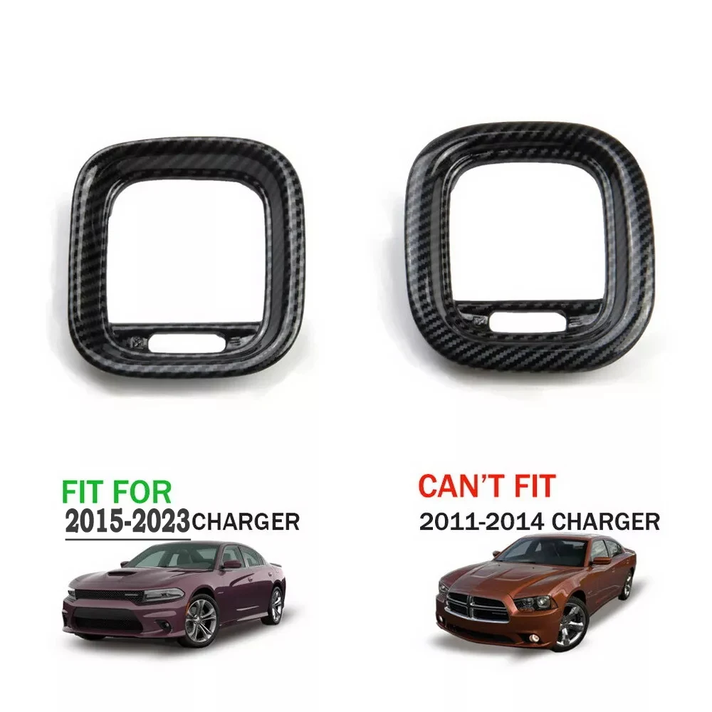 2pcs carbon fiber abs air outlet cover trim left right air conditioner decorative kit for dodge charger 2015 2023 2pcs carbon fiber abs air outlet cover trim left right air conditioner decorative kit for dodge charger 2015 2023
