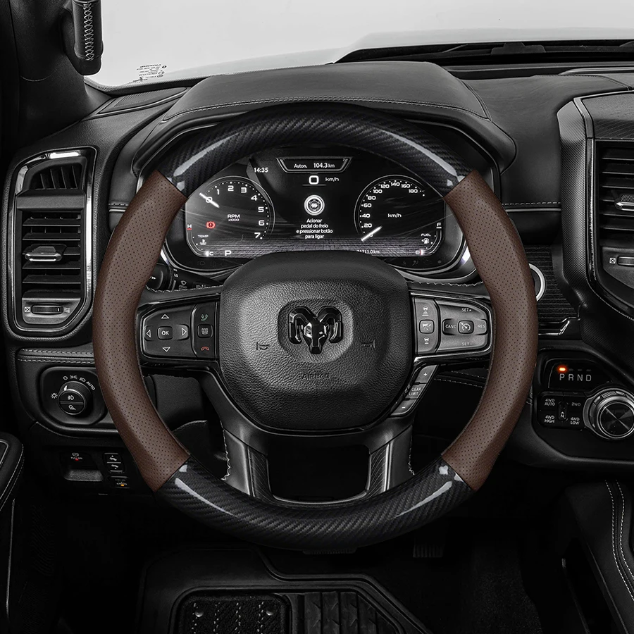 carbon fiber leather car steering wheel cover for dodge ram 1500 journey caliber avenger challenger rt charger auto accessories carbon fiber leather car steering wheel cover for dodge ram 1500 journey caliber avenger challenger rt charger auto accessories