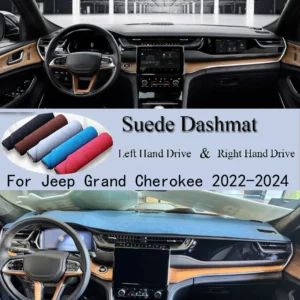 for jeep grand cherokee 2022 2024 suede dashmat dash mat cover dashboard pad sunshade non slip carpet car styling accessories