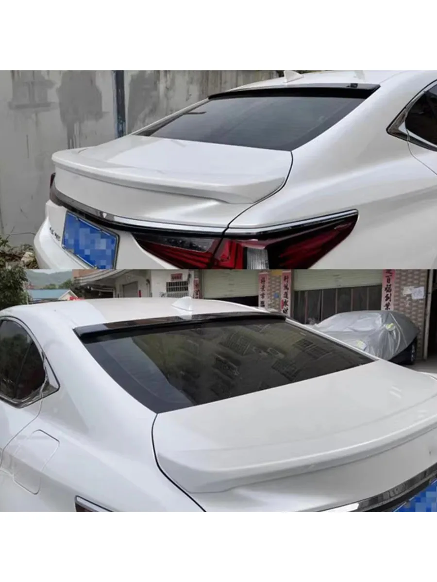 for lexus es series 2018 2024 year roof spoiler wing abs plastic trunk rear tail lip body kit for lexus es series 2018 2024 year roof spoiler wing abs plastic trunk rear tail lip body kit