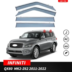 door visor for infiniti qx80 z62 2011 2022 car window visor vent wind deflectors visors rain guard shades visor