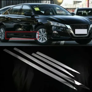 for nissan altima 2019 2020 21 2022 steel chrome body bottom sill cover molding trim 4pc car modification auto parts