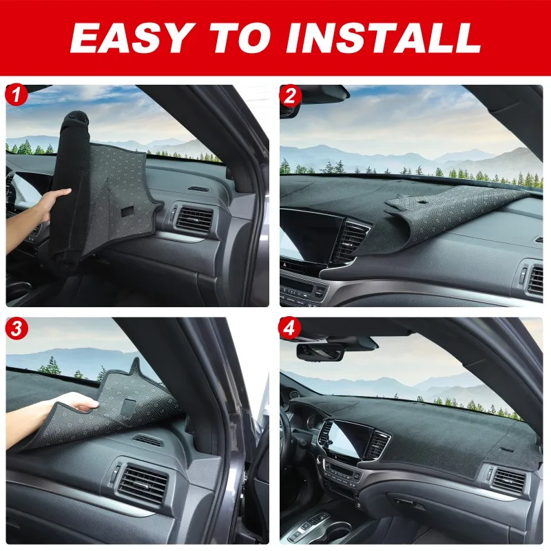 polyester for honda pilot 2016 2022 ( left handed peptide)dashboard sunshade sun protection mat cover pad trim car accessori polyester for honda pilot 2016 2022 ( left handed peptide)dashboard sunshade sun protection mat cover pad trim car accessori