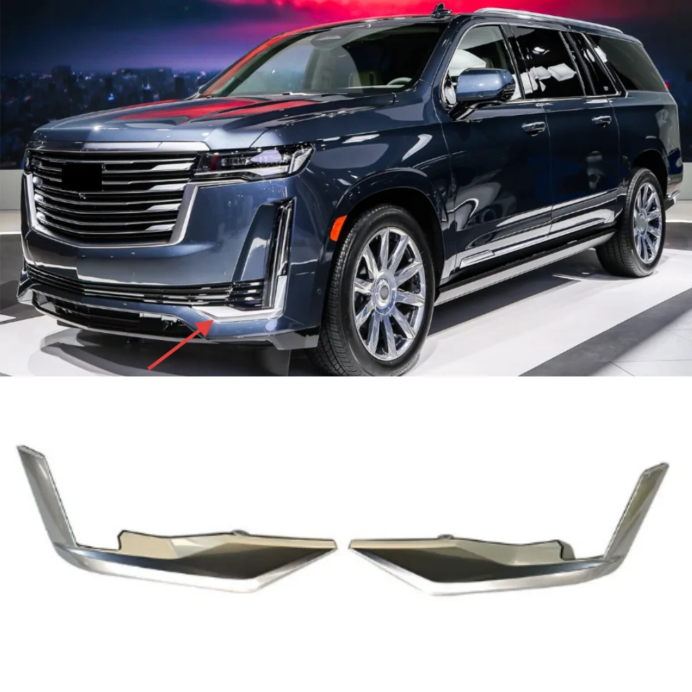 for cadillac escalade 2021 2023 car front bumper fog light frame decorative strip oe: 87829992 87829994 for cadillac escalade 2021 2023 car front bumper fog light frame decorative strip oe: 87829992 87829994