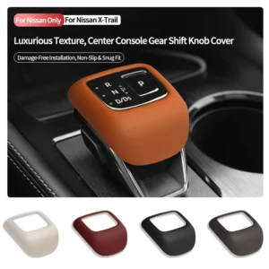 for nissan x trail pathfinder (2021 2023) original leather gear shift knob cover lever shifter boot anti scratch car accessories