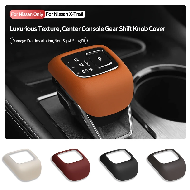 for nissan x trail pathfinder (2021 2023) original leather gear shift knob cover lever shifter boot anti scratch car accessories for nissan x trail pathfinder (2021 2023) original leather gear shift knob cover lever shifter boot anti scratch car accessories