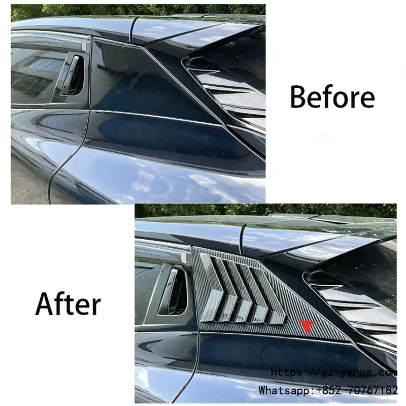 for changan uni t unit 2020 2023 rear quarter window cover carbon fiber look decorative automobiles parts accesorios para auto for changan uni t unit 2020 2023 rear quarter window cover carbon fiber look decorative automobiles parts accesorios para auto
