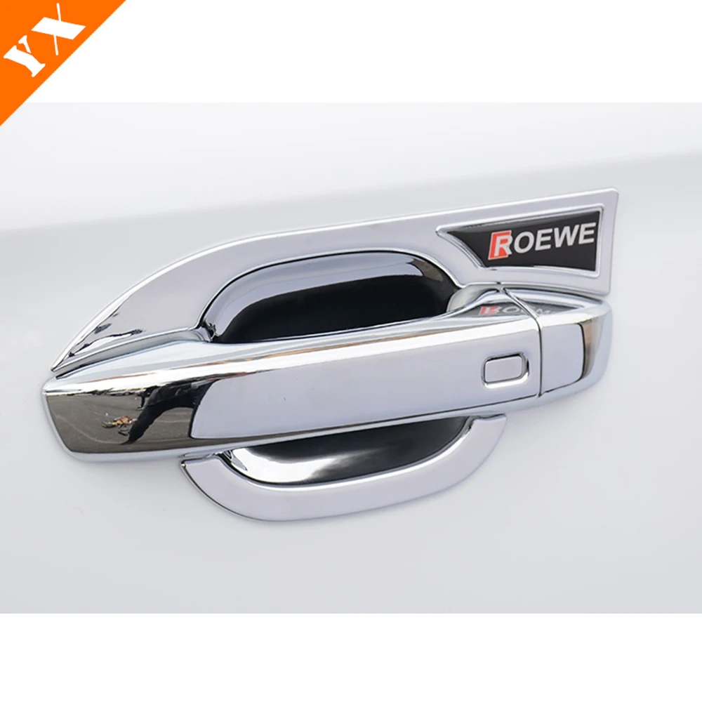 for 2018 2023 roewe i5 ei5 black carbon chrome trim car door knob protector door handle frame cover car garnish for 2018 2023 roewe i5 ei5 black carbon chrome trim car door knob protector door handle frame cover car garnish