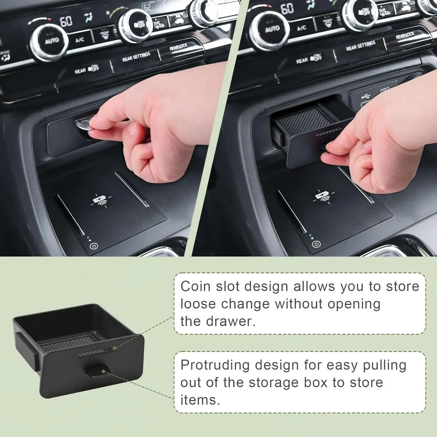2pcs center console organizer for honda pilot 2023 2025/2026 passport interior , middle glove box hidden armrest box 2pcs center console organizer for honda pilot 2023 2025/2026 passport interior , middle glove box hidden armrest box