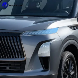 for infiniti qx80 2025 2026 smoke black tpu headlight protection film anti scratch & uv resistant easy install vinyl wrap kit