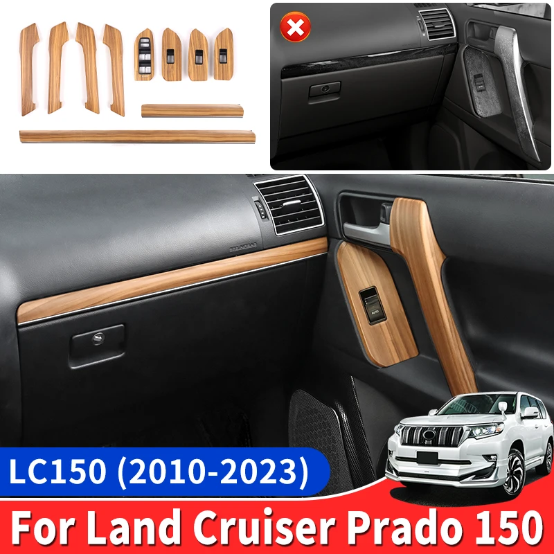 wood grain replacement armrest cover for toyota land cruiser prado 150 lc150 fj150 2010 2023 interior accessories upgrade handle wood grain replacement armrest cover for toyota land cruiser prado 150 lc150 fj150 2010 2023 interior accessories upgrade handle